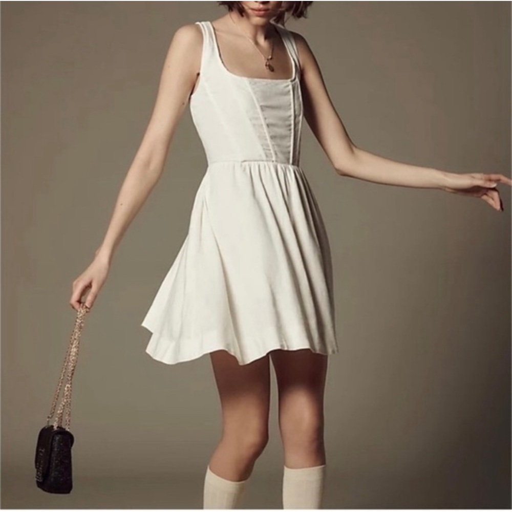 Aureta Fit & Fare Mini Corset Dress Anthropologie Size Large
